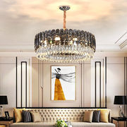 灯太太水晶吊灯后现代轻奢客厅y灯圆形大厅，吊灯简约现代大气奢华
