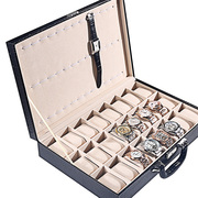 24位手提式高端手表盒手表箱PU皮表盒首饰盒饰品盒便携简约收纳盒
