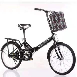 促折叠自行车寸超轻便携成中小学生男女孩脚踏单车上班代步车品