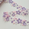 1码4厘米宽紫色粉色小花，水溶蕾丝花边辅料，刺绣花边连衣裙腰部装饰