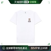 香港直邮moschino莫斯奇诺白色圆领，t恤女士，短袖纯色小熊图案印花