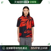 香港直邮潮奢 Sacai 男士海军蓝 & 红色 Floral 衬衫