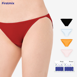 FIRSTMIX4条低腰性感细绳内裤纯欲抗菌三角裤内裤女裆部纯棉