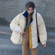 羽绒棉服女2023韩版宽松港风学生，ins面包服加厚棉衣冬季外套