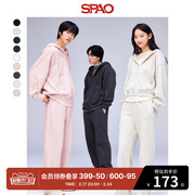 SPAO韩国同款2024春季男女同款连帽开衫卫衣外套SPMZE12C71