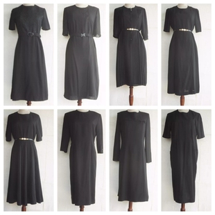 日本製vintage复古着孤品经典小黑裙