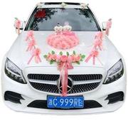 后视镜大红道具中k式装饰婚车套装浪漫车头v型粉色U车队立体中国.