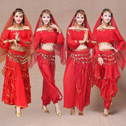 印度舞蹈服装肚皮舞长袖表演套装，成人女埃及舞蹈，练习演出服装
