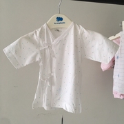 丽婴房婴儿新生儿系带，短袖和尚服开裆裤夏季薄款