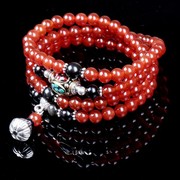 红玛瑙手链女108颗佛珠，手串波西米亚项链饰品，民族复古风手饰礼物