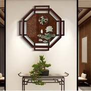 客厅玉雕装饰画沙发背景墙，立体木雕画，新中式走廊3d浮雕挂画