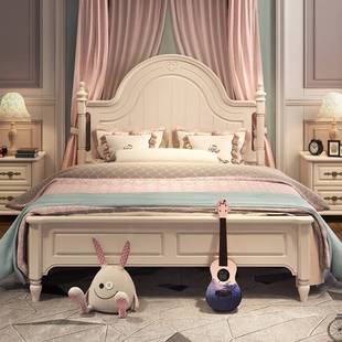 儿童床女孩美式公主床，儿童房家具组合套装，1.2米1.5女生少女单人床