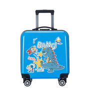 儿童拉杆箱蓝色登机旅行李箱，黄色万向轮男孩小学生，卡通奥特曼恐龙