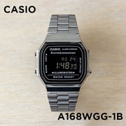 卡西欧手表CASIO A168WGG-1B 复古方块七年电子钢带反显防水表