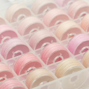 03#浅粉色家用小卷缝纫线淡粉色，橡皮粉色手工拼布艺diy手缝线