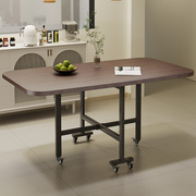 折叠桌小户型家用餐桌，可折叠吃饭桌子长方桌简易长方形饭桌可移动
