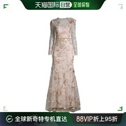 美国直邮MAC DUGGAL 女士长袖连衣裙长裙亮片礼服