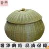 茶叶罐竹编收纳盒有盖家用竹制品带盖子竹篮，围棋篮手编筐茶饼盒