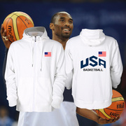 USA美国篮球训练国家队詹姆斯科比欧文针织拉链连帽开衫卫衣外套
