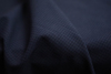 意大利进口薄款藏青蓝色细腻明暗格纹精纺羊毛棉混纺设计师面料