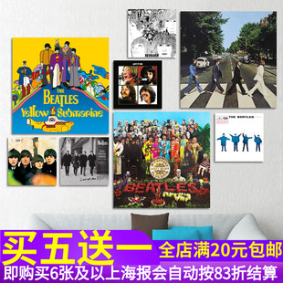 lennon列侬The Beatles甲壳虫乐队专辑海报 披头士摇滚乐墙贴纸画
