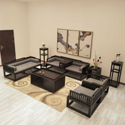 定制新中式罗汉床实木中式布艺沙发床现代简约禅意床榻酒店样板房