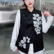 32010春季韩版修身显瘦胖mm大码女装常规，款单件百搭国风马夹