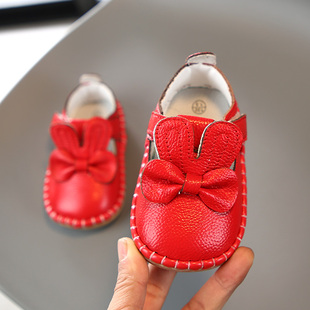春秋季款女宝宝公主鞋子1一2岁女婴儿小童鞋软底学步鞋女童单鞋皮