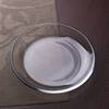 耐热钢化玻璃盘子家用透明餐具微波炉专用烤盘圆形，菜盘西餐牛排盘