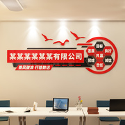 公司办公室企业文化背景墙面布置装饰励志标语3d亚克力立体墙贴画