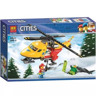 城市city系列60179急救直升机儿童拼装益智玩具，礼物10868积木
