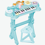 儿童玩具电子女孩钢琴琴，宝宝初学3岁多功能，6礼物弹奏带可话筒小者