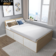 定制单人床卧室榻榻米收纳多功能储物床，1.2米简约现代抽屉床箱体
