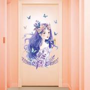 门贴自粘柜子创意卧室贴纸衣柜厨房卫生间门贴画房间装饰家用壁纸