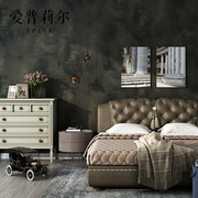 定制美式复古做旧素色纯色，水泥灰色墙纸客厅卧室，背景工业风壁纸非