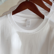 270g日本重磅白色圆领长袖，t恤男女士纯棉，秋冬宽松纯色基础打底衫