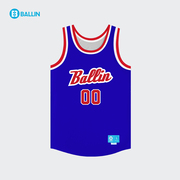 BALLIN定制复古球衣比赛服套装背心短裤可印字号男女篮球队服团队