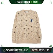韩国直邮MLB老花logo刺绣圆领套头长袖卫衣男女同款3AMTM0331系列