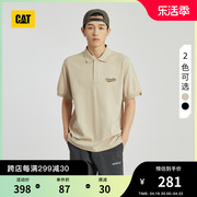 CAT卡特24春夏男户外休闲工装logo设计宽松翻领T恤POLO短袖