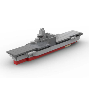 航母模型积木拼装玩具，兼容乐高moc战争场景搭配国产积木
