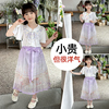 中大女童夏装短袖马面裙套装，新中式儿童中国风古风，汉服夏季潮9岁8