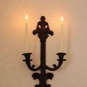 格嘉睿尔欧式复古铸铁工艺，菲勒克壁挂，仿锈铁艺烛台烛灯家居壁