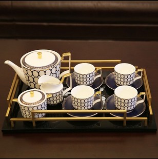 欧式陶瓷奢华咖啡具杯碟套装英式花茶茶具骨瓷下午茶具结婚