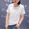 3508女权贵族夏季韩版宽松显瘦胖mm大码女装，常规款短袖t恤潮