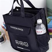 男孩大容量中学生提包手提袋防水牛津布包文件袋补习袋，多层拎书袋