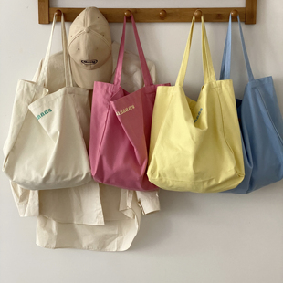 唐糖包袋/奶油色系小众大容量单肩帆布包简约日常背休闲托特包