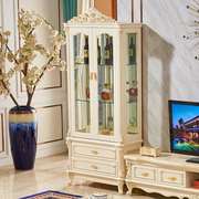 欧式茶几电视柜橡木组合大理石客厅全实木方形雕花套装法式家