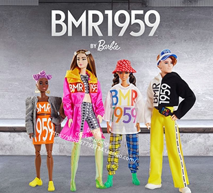 发 Barbie BMR1959 2019 时尚达人黑标珍藏版 芭比娃娃 肯