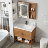 落地式洗手盆柜组合太空铝卫生间洗脸盆小户型浴室柜洗漱台池简易