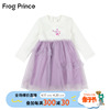 青蛙王子童装女童连衣裙2023秋季儿童女孩宝宝个性甜美裙子